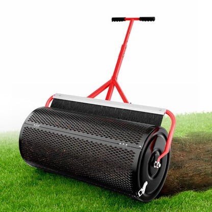Compost Peat Moss Spreader with Brush Mesh Cleaner, 30 Inch Lawn Roller - size: 30 INCH