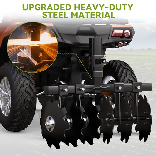28" Heavy Duty Tow Behind Disc Plow Harrow w/Universal 2" Receiver - size: 28in Disc plow Harrow with 2" Receiver