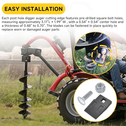 3 Point Auger Teeth Cutting Edge for 3 Point Tractor Post Hole Digger Auger