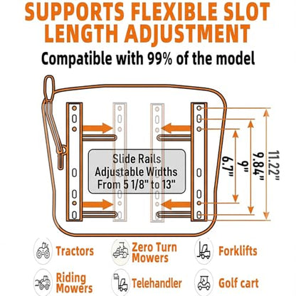 SEATIN Universal Forklift Seat,Tractor Seat with Micro Switch,Armrest and Safety Belt,for Tractor,Mower,Skid Loader,Telehandler,Backhoe,Excavator Dozer