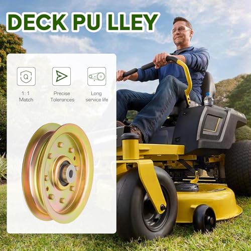 Flat Idler Pulley for MTD Cub Cadet RZT 50 L54 S42 42 S54 S50 LT1040 RZT50 Troy-Bilt GT54 TB2450 TB2142 756-04129B 956-04129C 753-08171 1 Pack