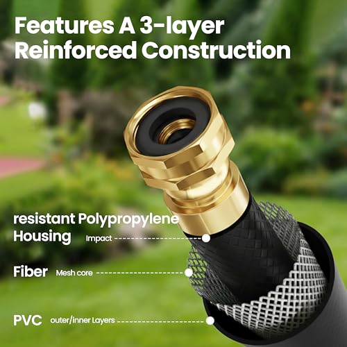 Retractable Garden Hose Reel, 1/2 in x 50 ft Wall Mounted Hose Reel - size: 50 FT