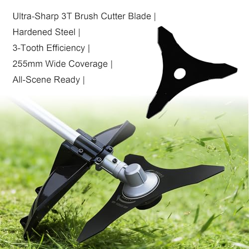 Brush Cutter Trimmer Blade, 10 Inch Diameter, 3 Teeth, Tungsten Steel, Compatible with Stihl Husqvarna Echo Redmax Shindaiwa 1PCS No Accessories - color: 2 pcs