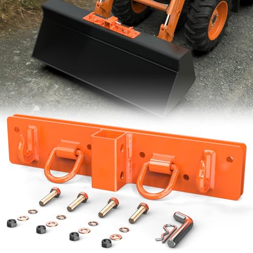 Universal Tractor Bucket Grab Hooks 2" Receiver, 3/8" Bolt On Grab Hooks