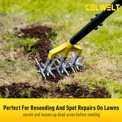 Colwelt Cultivators for Gardening 61’’, Rotary Cultivator Tool, Hand Tiller