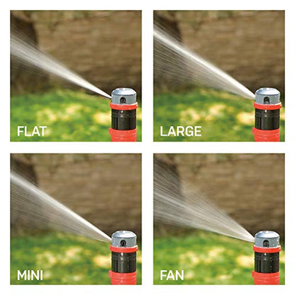 Eden 96123 4-Pattern Adjustable Mobile Rotary Gear Drive Sprinkler W/Quick Connect Starter Set, 360 Degree Coverage - style: Rotary