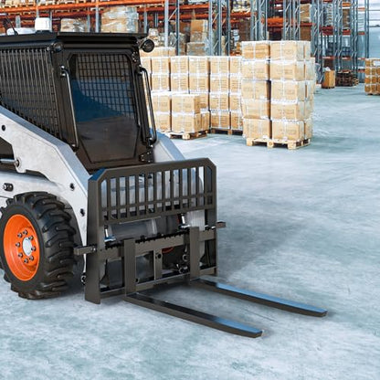 YITAMOTOR 45" Skid Steer Pallet Forks Frame Attachment, 4000 lbs Capacity