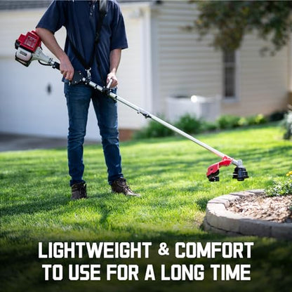PowerSmart 25.4cc Gas Weed Wacker, 2-in-1 String Trimmer/Edger 16-Inch with 10-Inch Brush Cutter for Grass Cutting, 2025 Version
