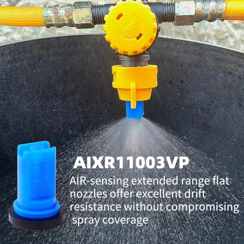 10 Packs - Air Induction XR Flat Spray Tips 110 ° for TeeJet AIX R series Spray Head, AIX R11003-VP 110 ° 0.3GPM@40 PSI (Blue) - color: AIXR11003