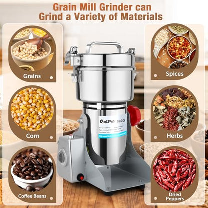 Electric Grain Mill Grinder-Swing Type 3500W 110V 2500g Commercial Grinder - size: 2500g