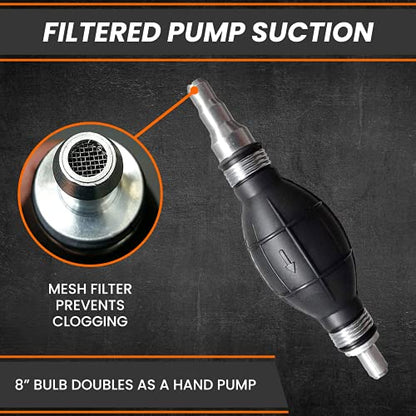 GasTapper Deluxe Siphon Pump for Gas, Diesel & Water - 8' Hose, 4 Gls/Min - style: SiphonPro Deluxe