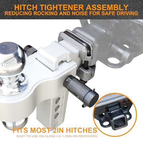 Anti Rattle Clamp Hitch Tightener, Stabilizer for 2" Trailer Hitches - color: 2"-A, size: 2"