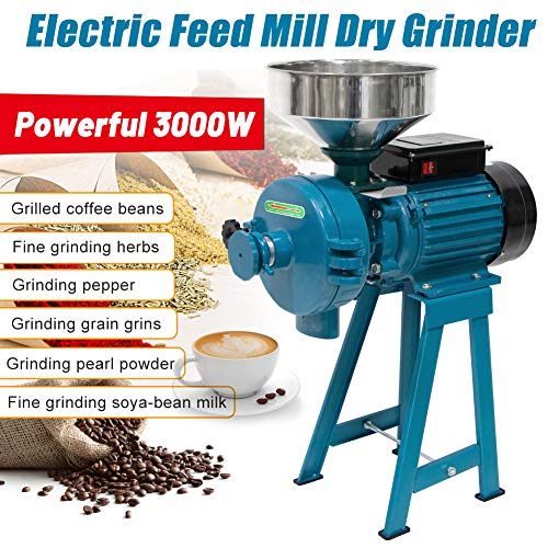 LILYPELLE 3000W Electric Grain Mill, 110V Corn Grinder Mill Grinder - color: Wet&Dry Grinder