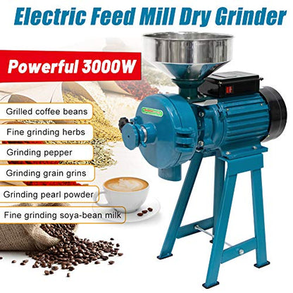 LILYPELLE 3000W Electric Grain Mill, 110V Corn Grinder Mill Grinder - color: Wet&Dry Grinder