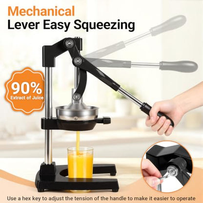 Black Cast Iron Juicer for Bartenders & Health Enthusiasts - color: black