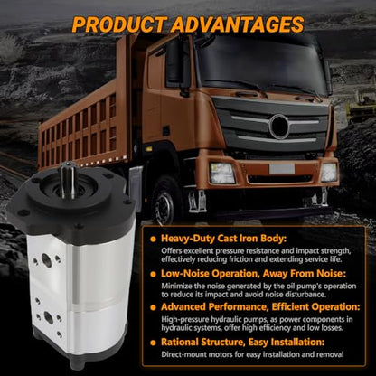 Hydraulic Pump 7031630 7031629 6697551 Compatible with Bobcat Tractor CT225 CT230 CT235 Hydraulic Gear Pump Group Aftermarket Replacement Parts