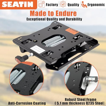 SEATIN Suspension Kit for Zero Turn Mower, Smooth Ride, Low Profile - size: Suspension with sliding rail