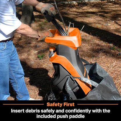 LawnMaster Electric Wood Chipper 1.5'' Cutting Diameter with Bag, FD1501