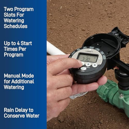 2-Pack Orbit 57865 Battery-Operated Sprinkler Timer - Convenient Automated Watering Device ( 2 Total timers ) - size: 2-Pack Battery-Powered Water Sprinkler Controller
