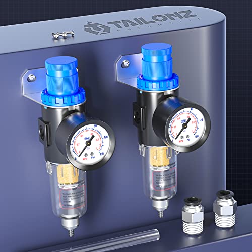 TAILONZ 1/4"NPT Pneumatic Pressure Regulator AFR2000 With Gauge - style: Regulation + Filtration