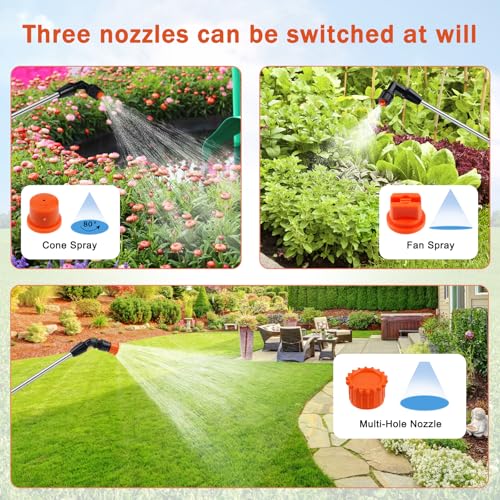 4 Nozzles Poly Sprayer Boom Wand, Backpack Multi Nozzle Spray Holder