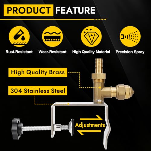 Boomless Sprayer Nozzle Kit for ATV/UTV, ATV Spot Sprayer, Width Up to 31FT
