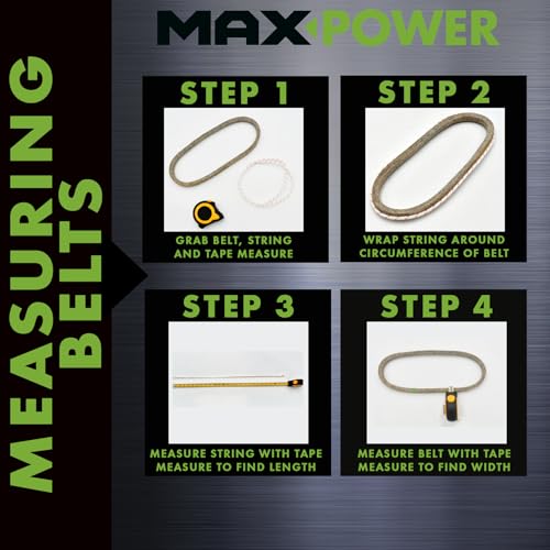 Maxpower 347483 Premium Belt Reinforced with Kevlar Fiber Cords, 1/2" x 40"