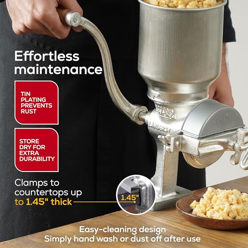Corona Manual Grain Mill, Molino para Moler Maiz, Cast Iron Grinder