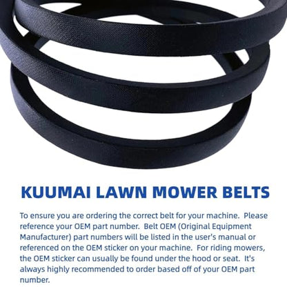 Lawn Mower Deck Replacement Belt 1/2" x 95 1/2" for Ariens 936047 936060 936061 YT19H 936046 936051 936052 936064 936065 936070 Lawn Tractor with 42 Inch Decks 21547082 21547188
