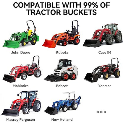 YINTATECH 60" 4000 lbs Clamp on Pallet Forks Heavy Duty Bucket Attachment - color: Black