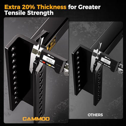 CAMMOO Adjustable Trailer Hitch for 2 inch Receiver 8 inch Rise/Drop Hitch - size: 2"x8"