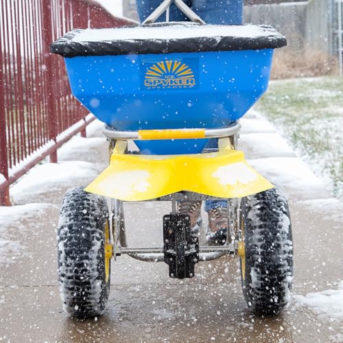 Spyker Winter Weather De-Icing Kit: Ergo-Pro 50 Pound Winter Spreader with 5 Pound Handheld Spreader