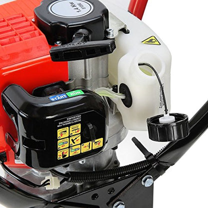 XtremepowerUS V-Type Post Hole Digger Gas-Powered 55CC 2-Stroke EPA Powerhead Engine with Digging Bit 6" and 10" inch Auger Bit Kit