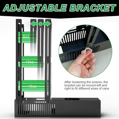 Electric Can Crusher: 8oz/12oz/16oz Automatic Crusher, Loads 8 Cans for Sequential Crushing with Auto-Eject, Heavy Duty for Recycling Soda, Beer & Plastic Bottles