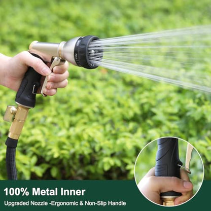 FANHAO Garden Hose Nozzle Heavy Duty, Metal Water Hose Sprayer, Leakproof