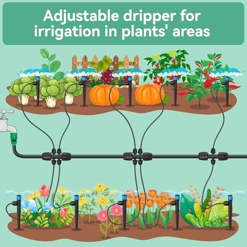 Adjustable Drip Irrigation Emitters for 1/4" Tubing, 25pcs - size: 25pcs Drip Spray Emitters