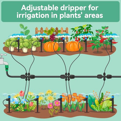 Adjustable Drip Irrigation Emitters for 1/4" Tubing, 25pcs - size: 25pcs Drip Spray Emitters