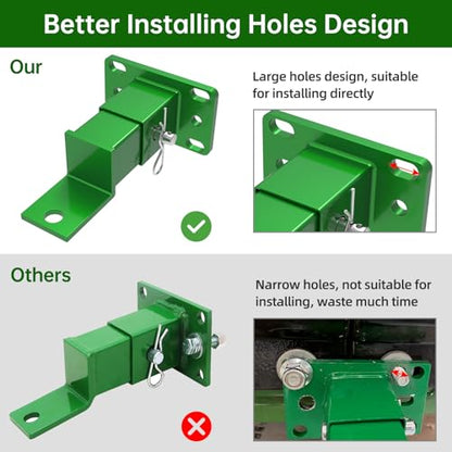 ForoGore Lawn Mower Rear Hitch Receiver Adapter for John Deere Z-Trak Zero Turn Mowers Z224 Z225 Z245 Z425 Z445 Z910 Z920 Z925 Z950 Z960 – 2" Receiver Heavy Duty Steel
