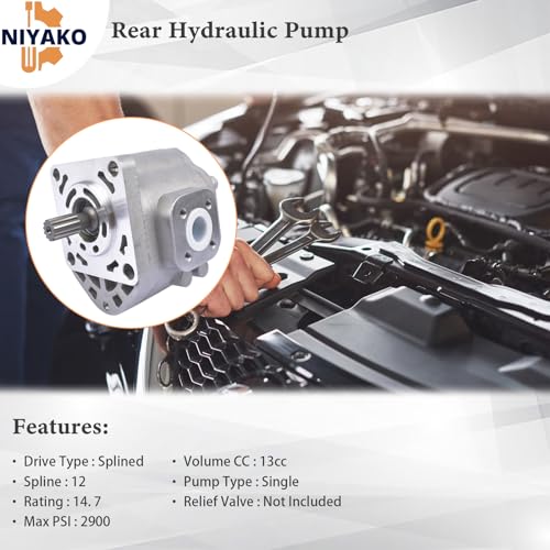 Rear Hydraulic Pump Replacement# AM877525 Fit John Deere 870 970 990 1070 4005 Compact Tractor