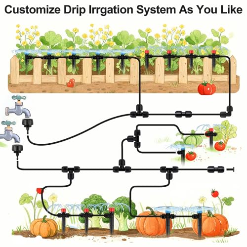 10 Pack Quick Connect 1/4 Inch Drip Irrigation Shut Off Valve Fittings, 1/4'' Dripline Push-to-Fit Switch Valve Connectors for 1/4 Inch Drip Tube Water Flow Control Regulator for Garden System - size: 1/4" Quick Connect Valve-10P