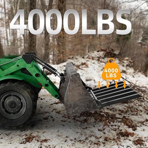 YINTATECH 60" Clamp on Debris Forks 4000 lbs Loader Bucket Fork - size: 60 IN