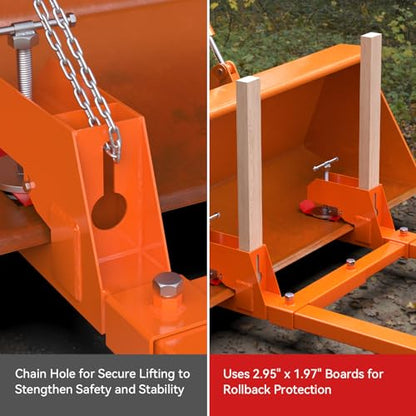 Clamp on Pallet Forks for Tractor Bucket 45" Total Length 2000LBS Capacity