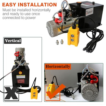 10 Quart Hydraulic Pump Double Acting, Electric Hydraulic Pump - size: 10 Quart-Double