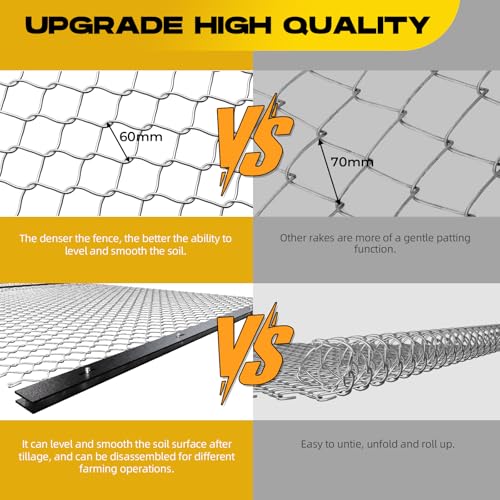 4' x 5' Drag Harrow, Yard Drag, Driveway Drag for ATV/ UTV