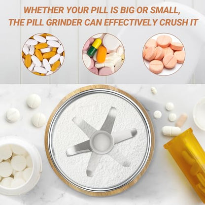 COOL KNIGHT Electric Pill Crusher for Small and Large Meds and Vitamins