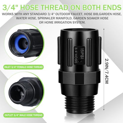 Tondiamo 3 Pcs 15 PSI Drip Irrigation Pressure Regulator 3/4" Hose Thread - size: 15 Psi