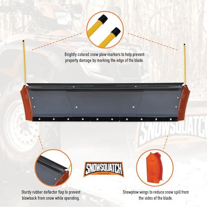 SNOWSQUATCH Deluxe UTV Snow Plow 60-72" Adjustable Steel Blade Mount Kit