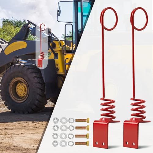 2PCS Heavy Duty Hydraulic Hose Hanger for Tractor, Red - color: 2PCS Red