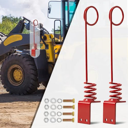 2PCS Heavy Duty Hydraulic Hose Hanger for Tractor, Red - color: 2PCS Red