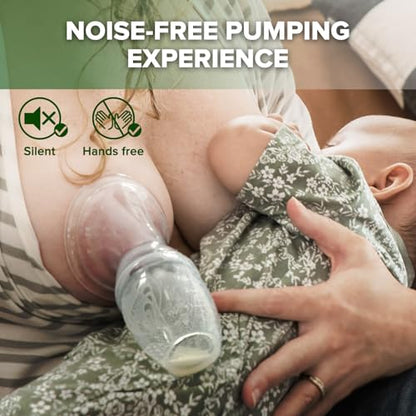 haakaa Manual Silicone Breast Pump with Cap (Grey) 4oz/100ml - color: Gray
